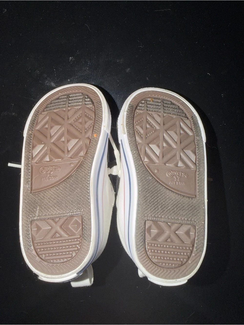 Converse Kids Low Top Sneakers in White with Red Accent